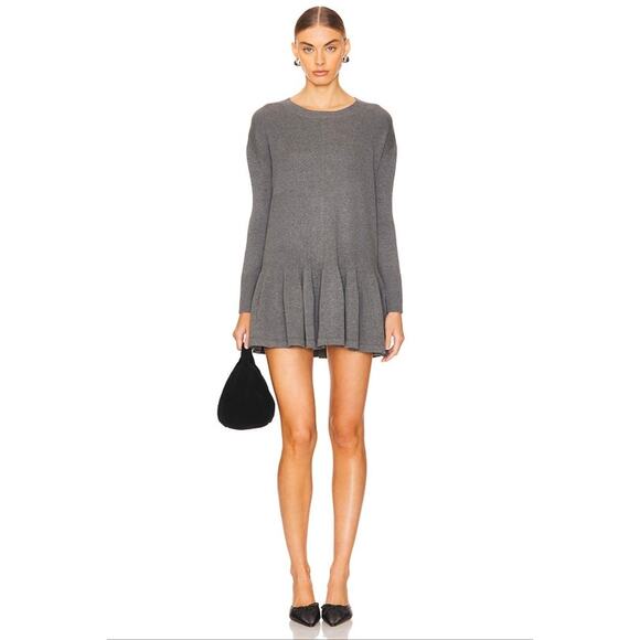 Free People Time On My Side Mini Dress in Dark Grey Large - Picture 1 of 3